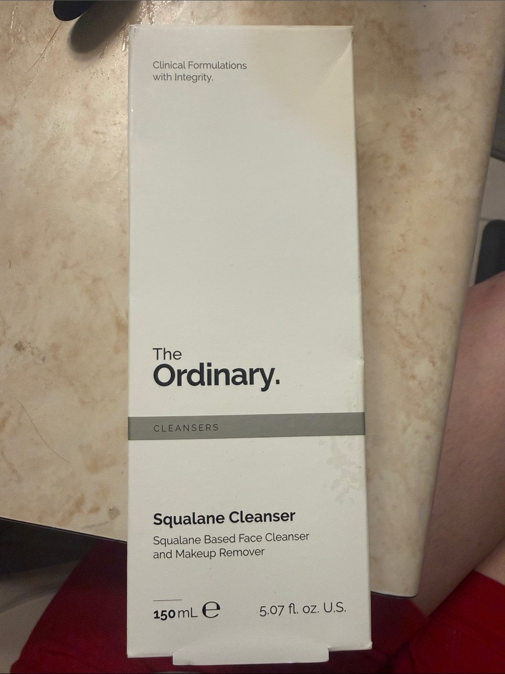 The Ordinary Squalane Cleanser - White with Gray Accent